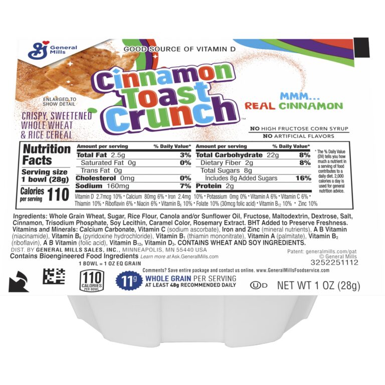 Cinnamon Toast Crunch Nutrition Facts